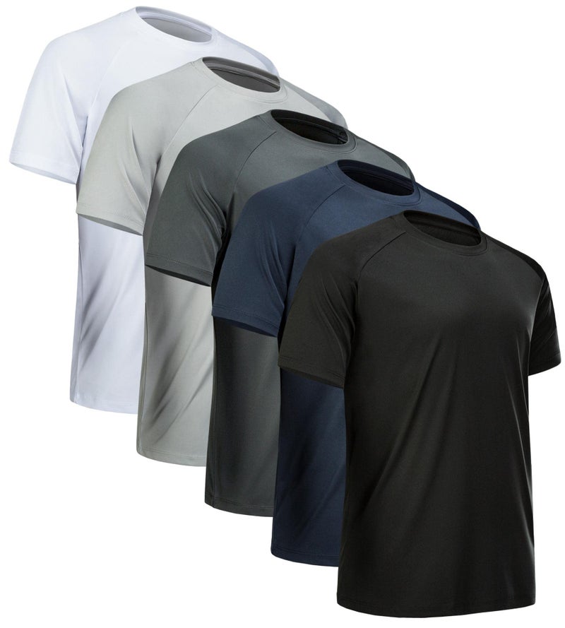 CE' CERDR Mens Workout Shirts Quick Dry Performance Short Sleeve Athletic Shirt - Image 1